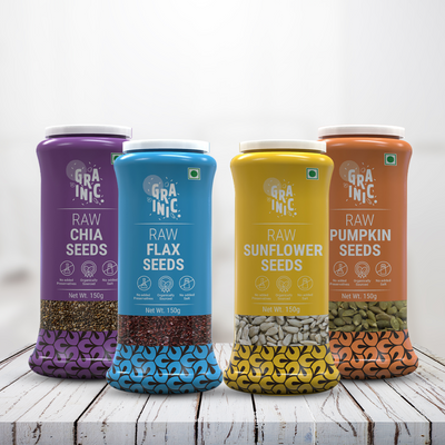Buy Assorted Pack of Organic Raw Edible Seeds Online